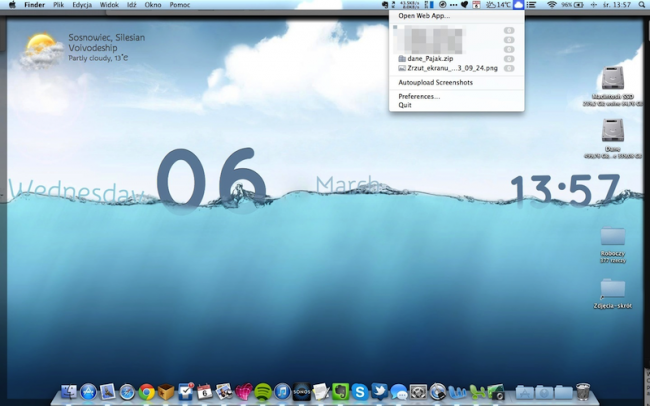 Cloud App Menu Bar