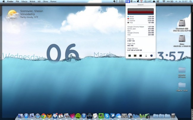 Stats Menu memory panel Menu Bar