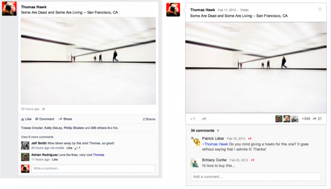 facebok googe plus 