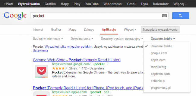 google-wyszukiwarka-pocket