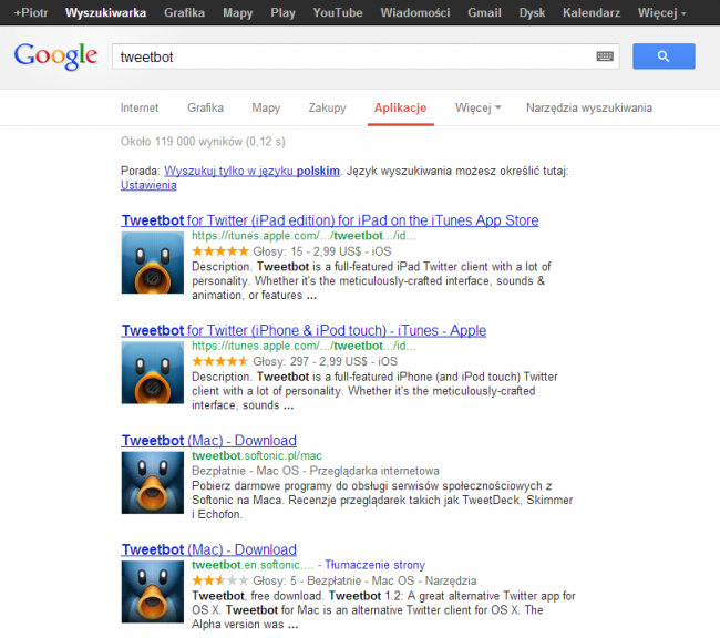 google-wyszukiwarka-tweetbot