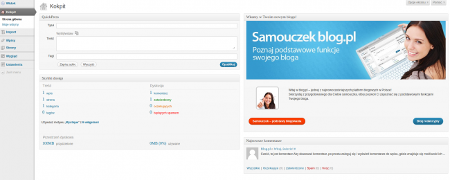 blog onet zaplecze