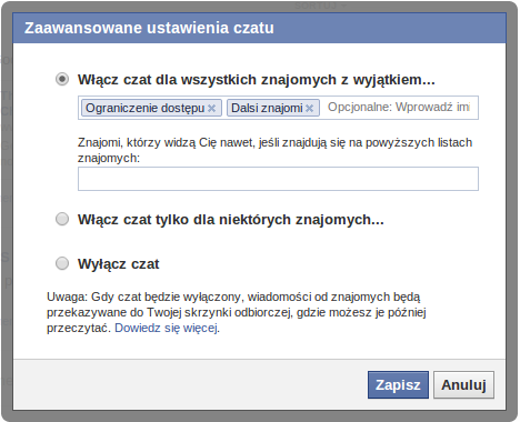 facebook czat