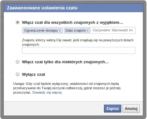 facebook czat