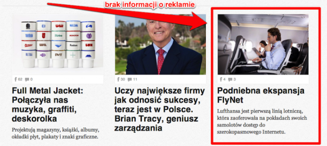 naTemat – brak informacji o reklamie, 15.04
