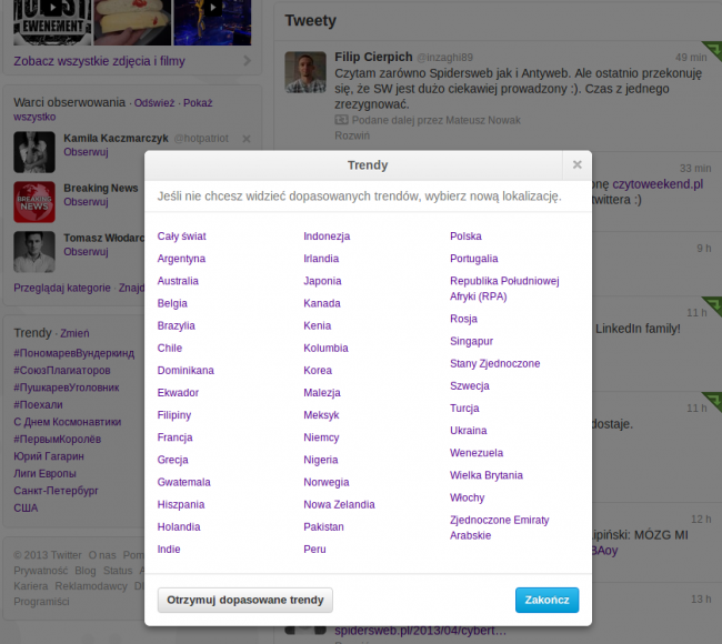 twitter trendy polska