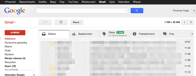 Gmail – nowa skrzynka, oferty