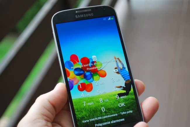 SGS4, ekran startowy
