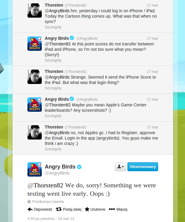 rovio na twitterze