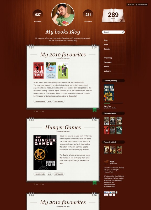 Pzzykładowy blog Booklikes
