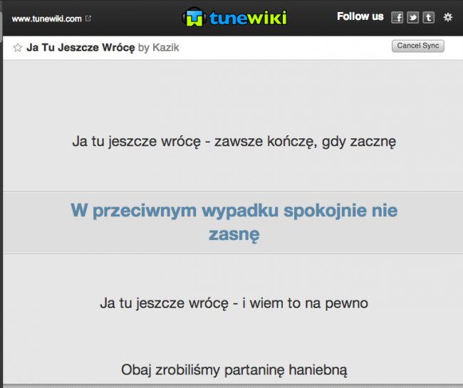 Tune Wiki – Spotify