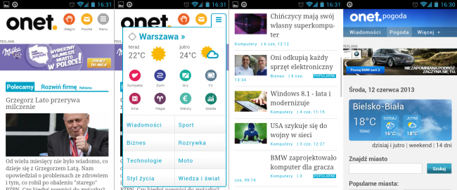 mobilna strona onet-pl