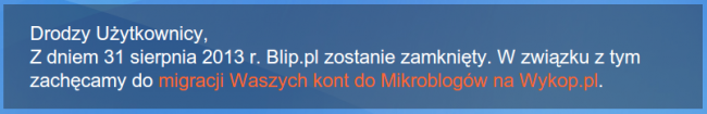 koniec blipa migracja na wykop 