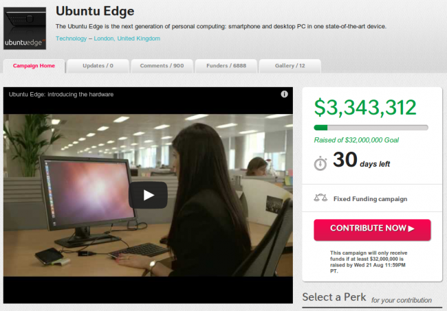ubuntu edge indiegogo