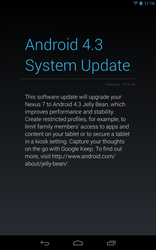 Android 4.3 Nexus 7