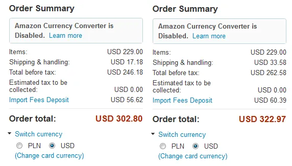 Wysylka nexusa 7 z amazon