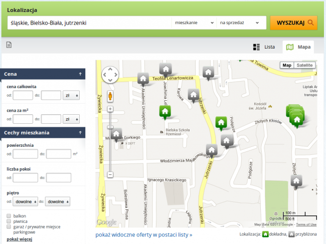 otodom mapa 