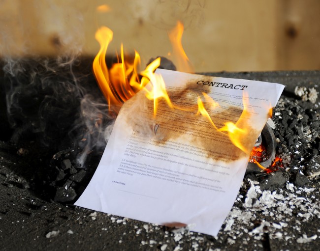 Burning paper