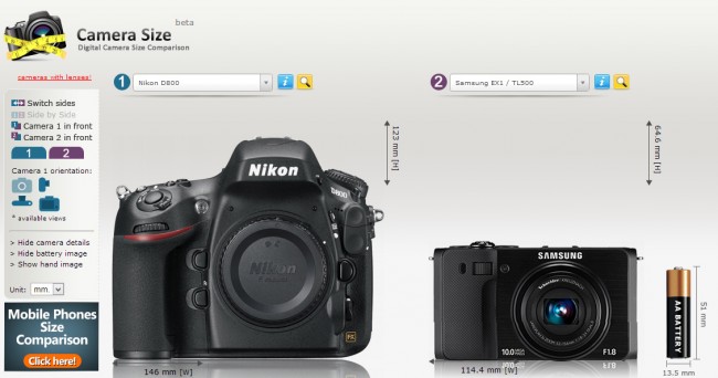 Camera-Size