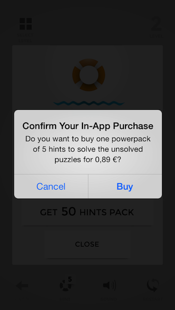 Mind Stuck iOS game, in-app2