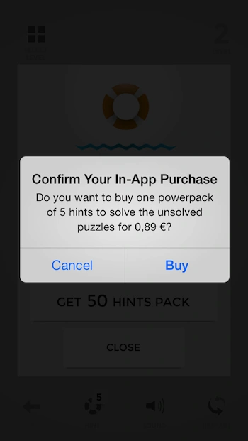 Mind Stuck iOS game, in-app2