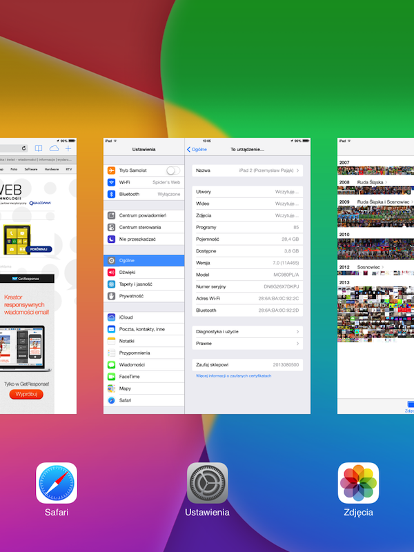 iOS7, iPad 2, multitasking pion