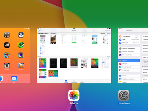iOS7, iPad 2, multitasking poziom