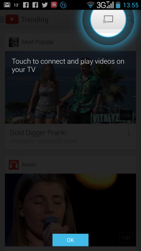 Chromecast Android, 1