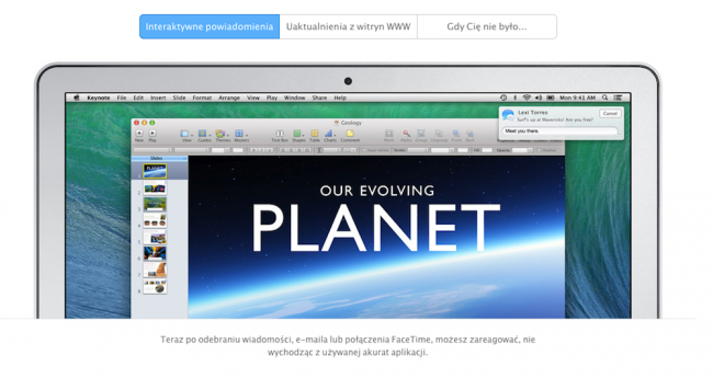 OS X Mavericks – Powiadomienia