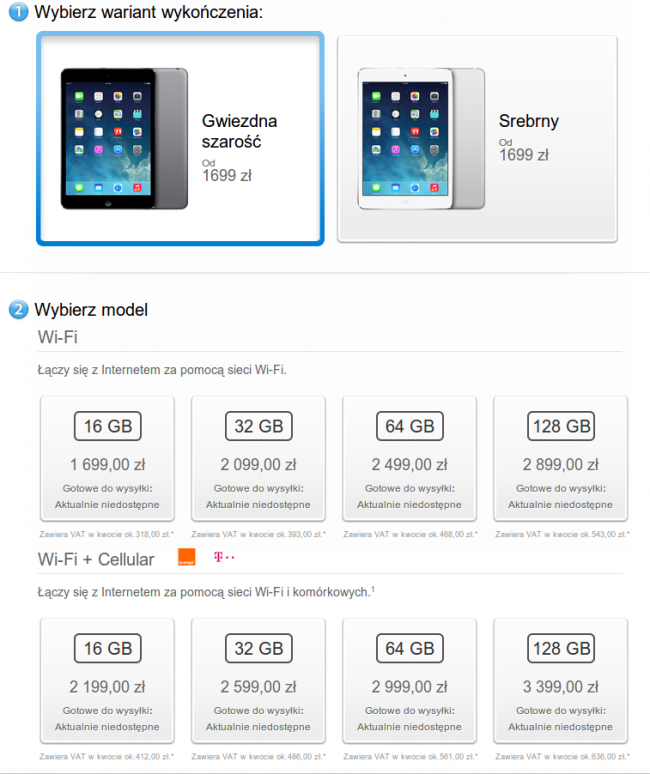 ipad mini retina cena nowe