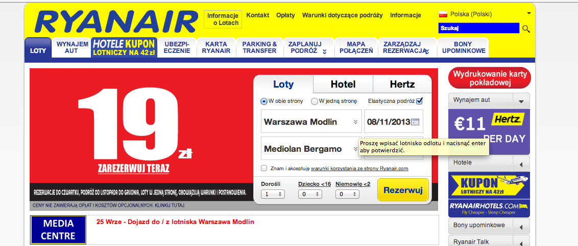 Ryanair &#8211; zamiast lepszej obsługi będzie nowa strona i wszyscy będą zadowoleni