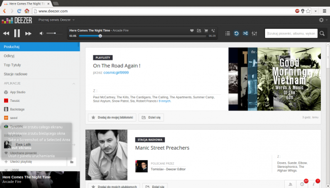 deezer music feed