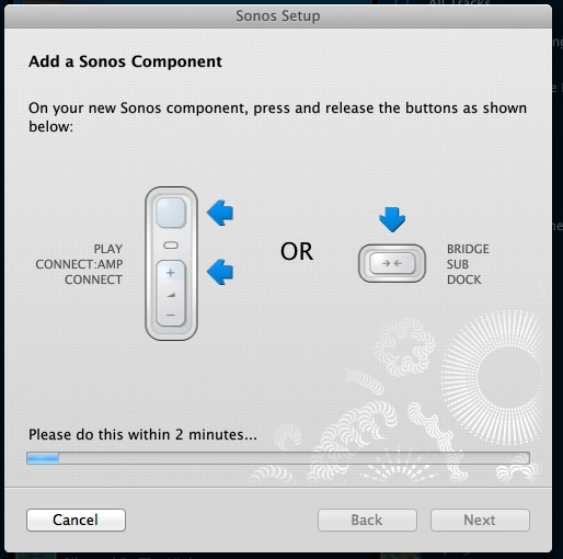 Sonos, dodawanie komponentu