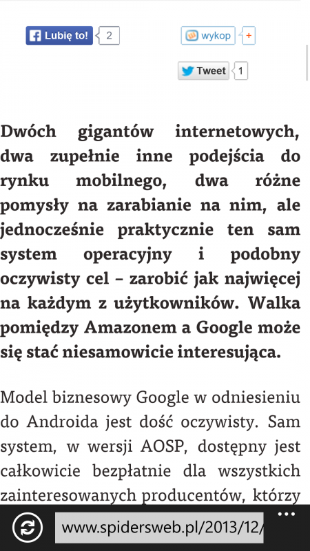 Internet Explorer wyświetla teraz większą część witryny na ekranie