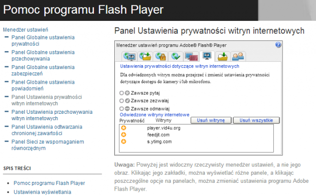 Chrome Adobe Flash Settings
