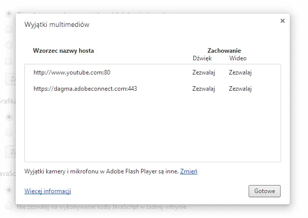 Chrome Kamera i Mikrofon