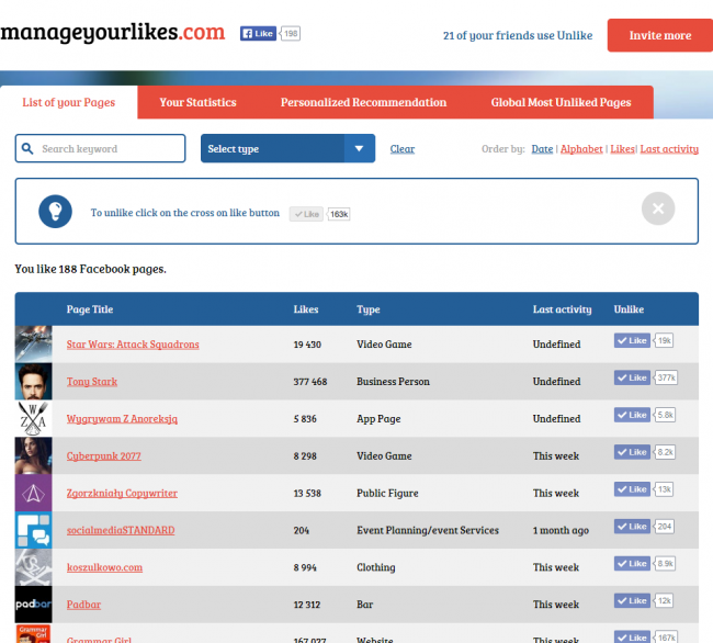 Manage Your Likes (3)