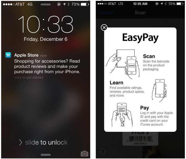 ibeacons apple store