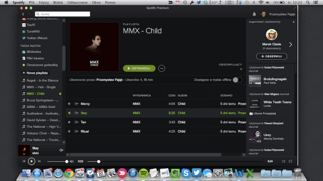 nowe spotify, widok playera