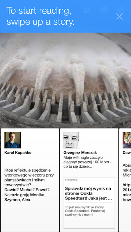 Facebook Paper iPhone, 1