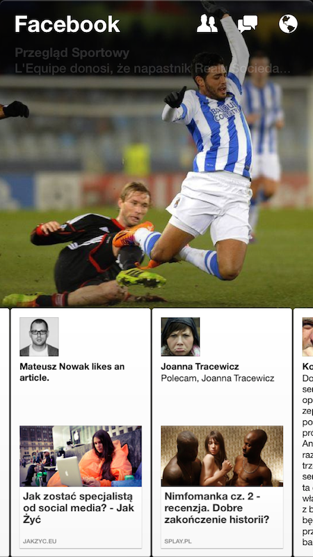 Facebook Paper iPhone, 2
