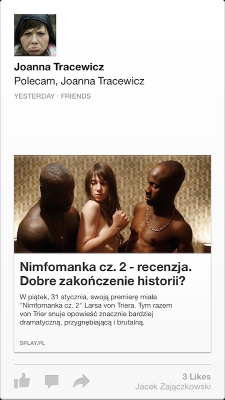 Facebook Paper iPhone, 3