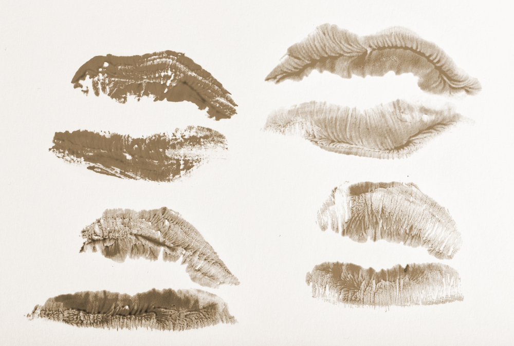 Imprint of lipstick passionate female lips closeup shot class="wp-image-167804" 