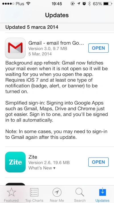 Gmail update