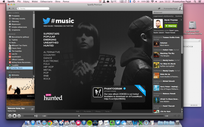 Twitter Music w Spotify, 1 