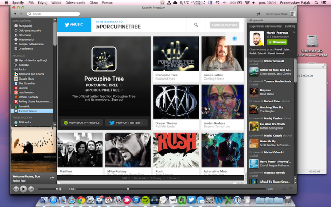 Twitter Music w Spotify, 3 