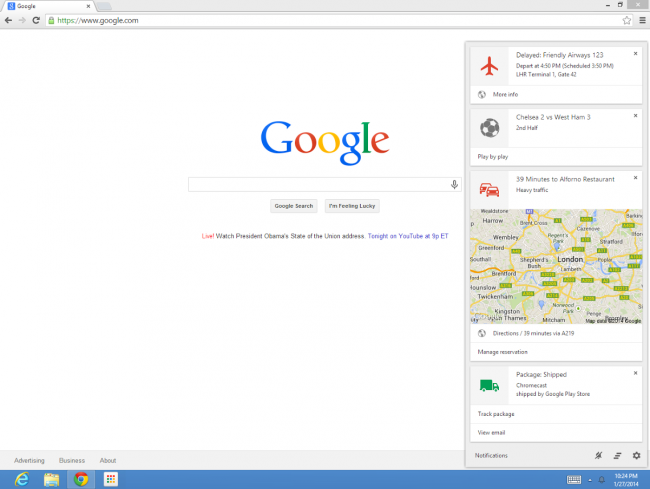 gogole now w chrome