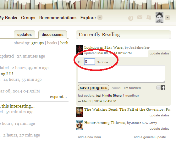 goodreads kindle web
