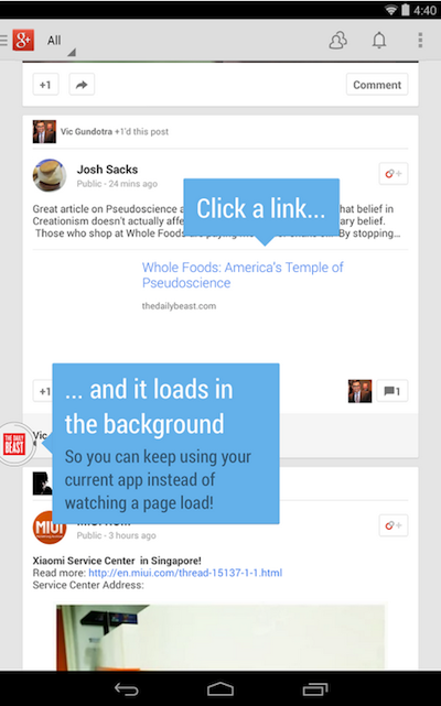 link bubble screen