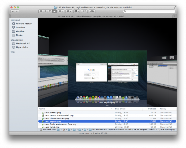 os x finder cover flow